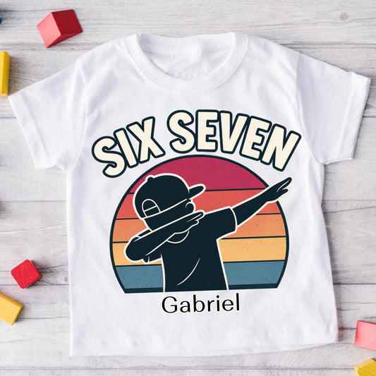 Gyerek póló 67-es mintával – six seven – személyre szabható #8421