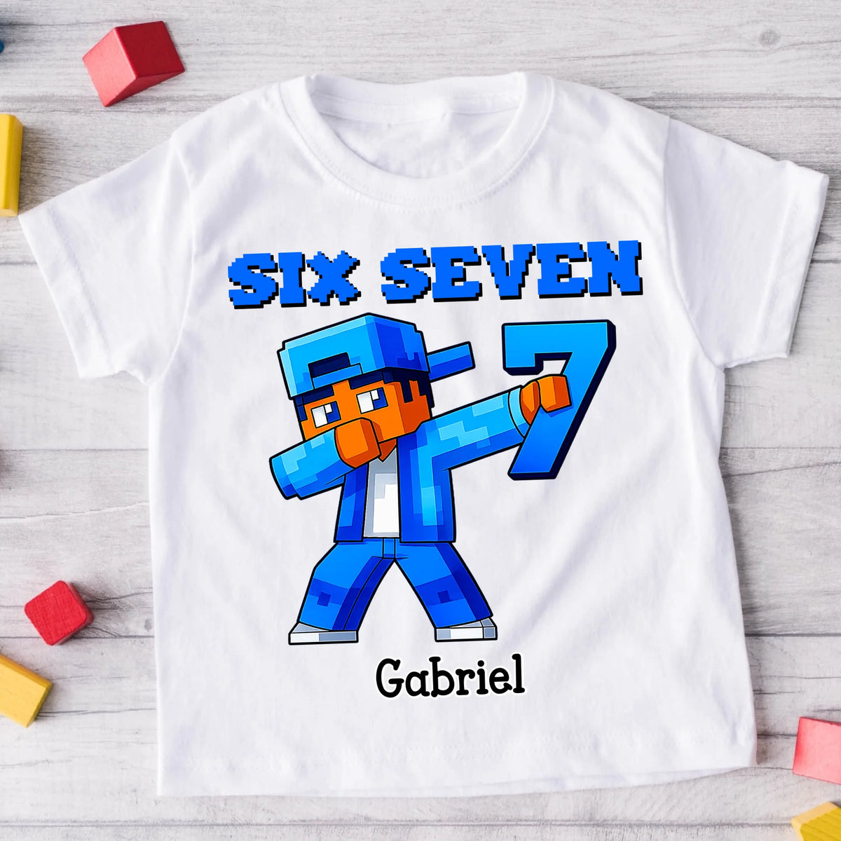 Gyerek póló 67-es mintával – six seven – személyre szabható #8422